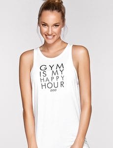 Fitness Mania - Happy Hour Tank White XS