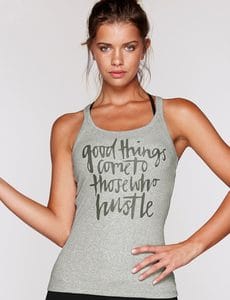 Fitness Mania - Hustle Tank Grey Marl XS