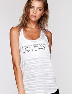 Fitness Mania - Leg Day Active Tank White M