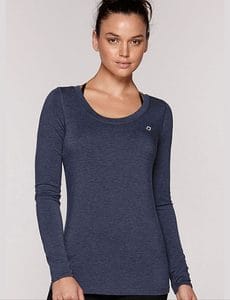 Fitness Mania - Luxe Winter L/Slv Top Ink Marl XS