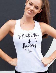 Fitness Mania - Making It Happen Tween Tank White One Sz