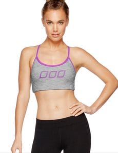 Fitness Mania - Megan Bra Grey Marl Stripe L