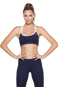 Fitness Mania - Midnight Sports Bra Ink/White XL