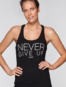 Fitness Mania - Never Give Up Tank Black L