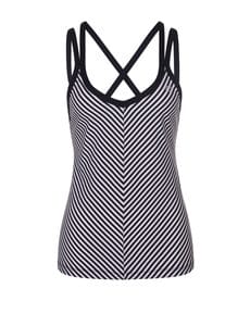 Fitness Mania - St Tropez Excel Tank Black/White L