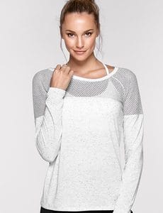 Fitness Mania - Valley L/Slv Top Salt N Pepper Marl XS