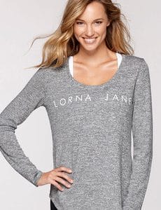 Fitness Mania - Weekends L/Slv Top Grey Marl L