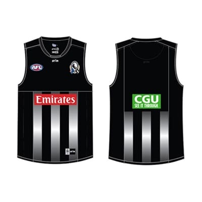 Fitness Mania - Collingwood Magpies Training Guernsey Black 2016