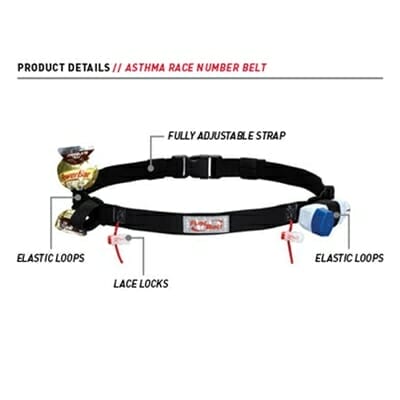 Fitness Mania - FuelBelt Asthma Race Number Belt - Two Pack