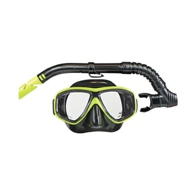 Fitness Mania - Land and Sea Clearwater Black Silicone Snorkel Set