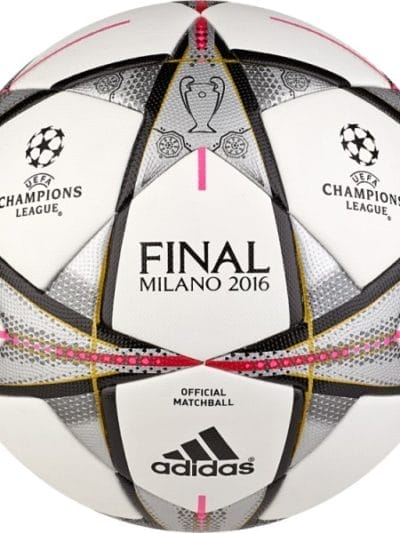 Fitness Mania - Adidas UEFA Champions League Finale Milano 2016 Official Match Soccer Ball - Size 5 - White/Silver