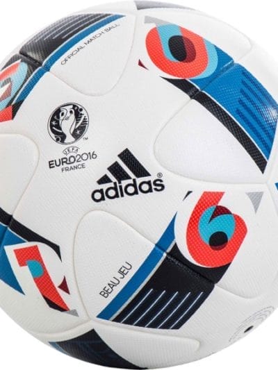Fitness Mania - Adidas UEFA Euro 2016 France Official Match Soccer Ball - Size 5 - White/Black/Blue/Red