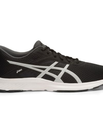 Fitness Mania - Asics Fuzor - Mens Running Shoes - Black/White/Dark Steel