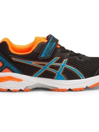 Fitness Mania - Asics GT-1000 5 PS - Kids Boys Running Shoes - Black/Blue Jewel/Hot Orange
