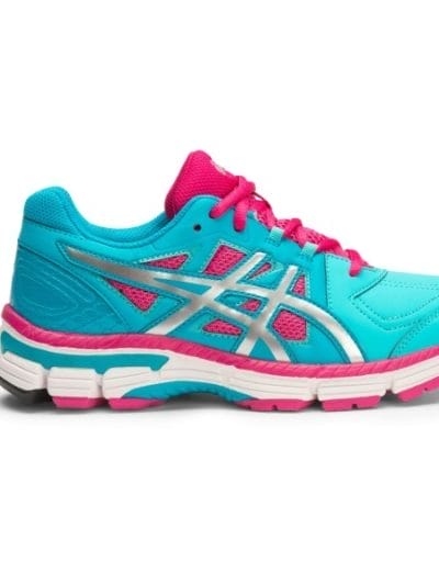 Fitness Mania - Asics Gel 800XTR GS Leather - Kids Girls Cross Training Shoes - Aquarium/Blue Jewel/Silver
