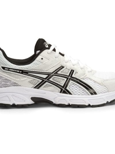 Fitness Mania - Asics Gel Contend 3 GS - Kids Boys Running Shoes - White/Black/Silver