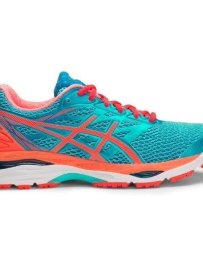 Fitness Mania - Asics Gel Cumulus 18 (D) - Womens Running Shoes - Aquarium/Flash Coral/Blue Jewel