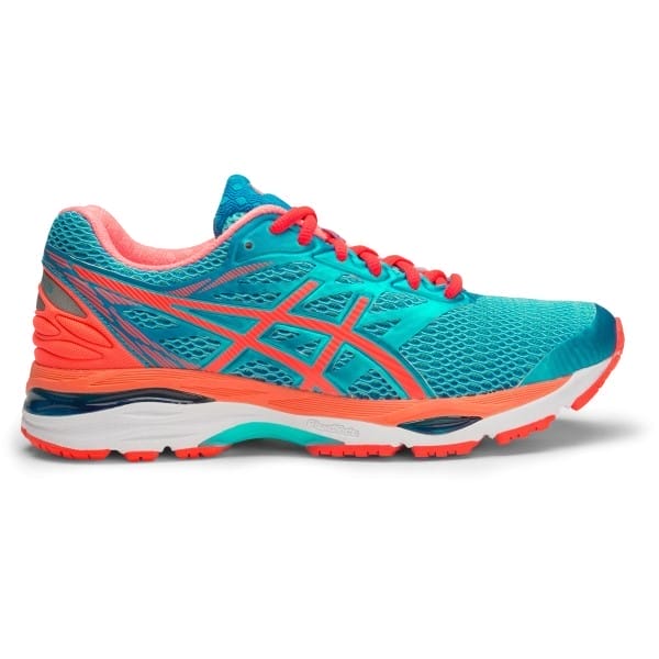 Fitness Mania - Asics Gel Cumulus 18 (D) - Womens Running Shoes - Aquarium/Flash Coral/Blue Jewel