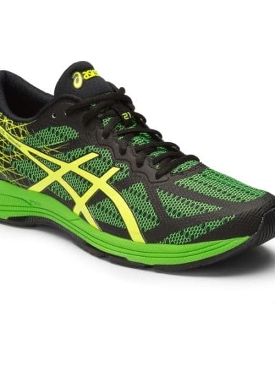 Fitness Mania - Asics Gel DS Trainer 21 - Mens Running Shoes - Black/Safety Yellow/Green Gecko