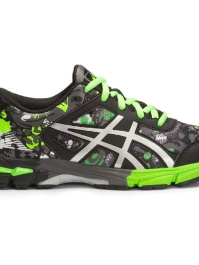Fitness Mania - Asics Gel Noosa Tri 11 GS - Kids Boys Running Shoes - Carbon/Silver/Green Gecko
