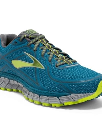 Fitness Mania - Brooks Adrenaline ASR 13 - Mens Trail Running Shoes - Blue/Lime Punch/Anthracite