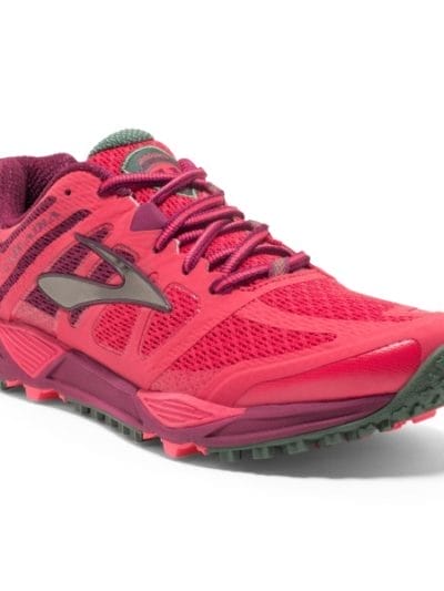 Fitness Mania - Brooks Cascadia 11 - Womens Trail Running Shoes - Green/Raspberry Radiance