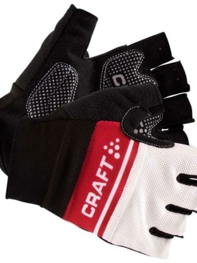 Fitness Mania - Craft Classic Mens Cycling Gloves - Black/Bright Red/White