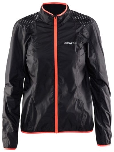 Fitness Mania - Craft Move Womens Cycling Rain Jacket - Black/Shock/Pop Geo