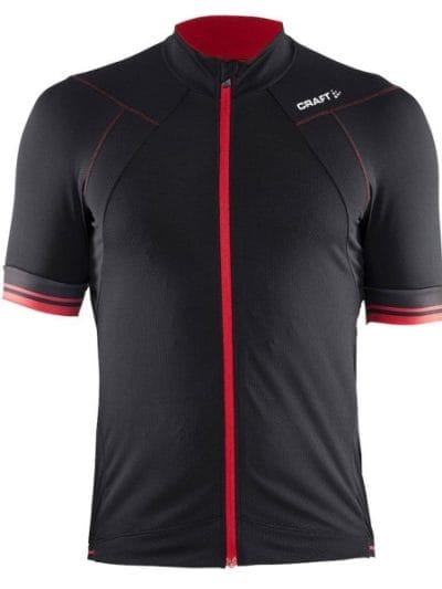 Fitness Mania - Craft Puncheur Mens Cycling Jersey - Black/Bright Red