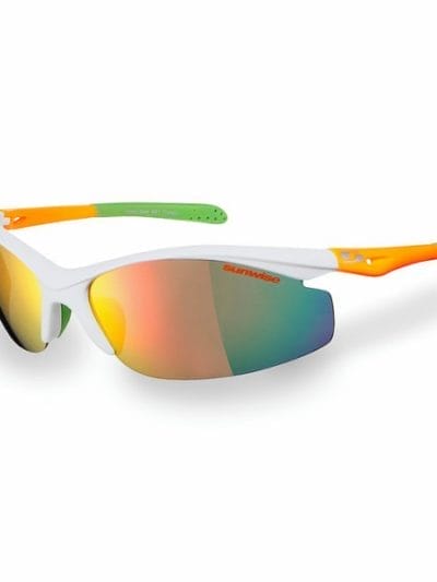 Fitness Mania - Sunwise Peak Sports Sunglasses - White/Orange/Green