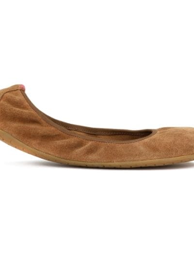 Fitness Mania - Vivobarefoot Jing Jing Wild Hide Womens Flat Pumps - Suede Chestnut