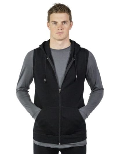 Fitness Mania - ioMerino Mens Nordic Hooded Vest - Black