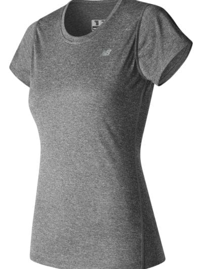 Fitness Mania - New Balance 53180 Women's Heathered Short Sleeve Tee - WT53180BKH