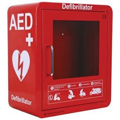 Fitness Mania - AED Red Wall Cabinet with Alarm and Light