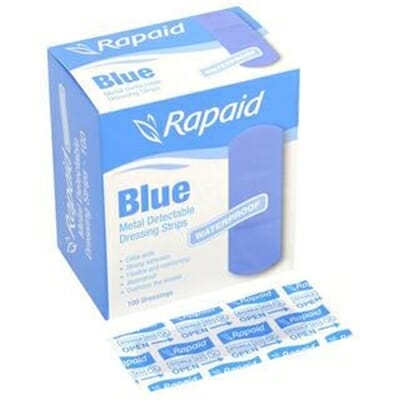 Fitness Mania - Rapaid Blue Dressing Strips Waterproof (Box of 100)
