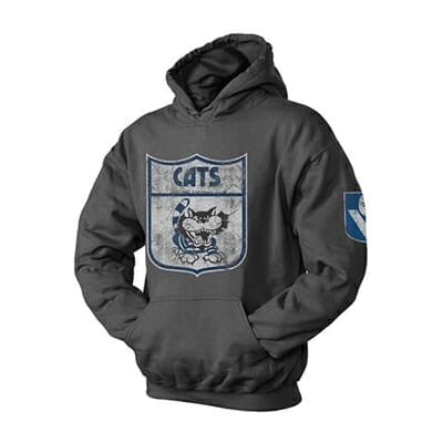 Fitness Mania - Geelong Cats Mens Retro Hoody