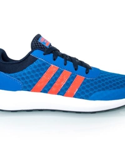 Fitness Mania - Adidas Neo Cloudfoam Race - Kids Boys Running Shoes - Blue/Solar Red/Collegiate Navy