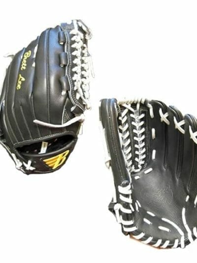 Fitness Mania - Brett Lee Full Leather Baseball Glove - Black