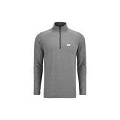 Fitness Mania - Myprotein Men's Performance Long Sleeve 1/4 Zip Top - Grey Marl