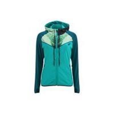 Fitness Mania - Myprotein Women's Printed Panel Zip Through Hoody - Teal - UK 10