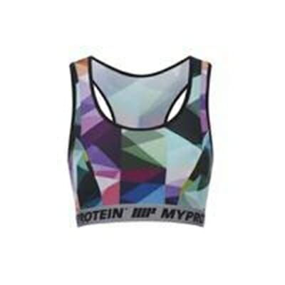 Fitness Mania - Myprotein Women's Printed Sports Bra - Triometric Print - UK 10