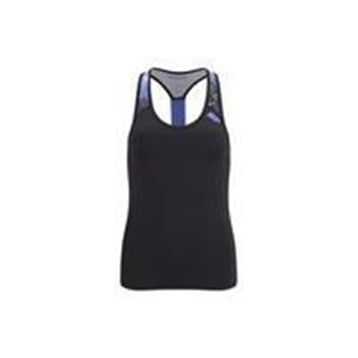 Fitness Mania - Myprotein Women's Racer Back Scoop Vest with Support - Purple Graffiti - UK 12