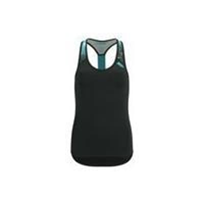 Fitness Mania - Myprotein Women's Racer Back Scoop Vest with Support - Teal Graffiti