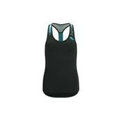 Fitness Mania - Myprotein Women's Racer Back Scoop Vest with Support - Teal - UK 6