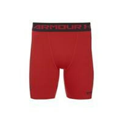 Fitness Mania - Under Armour Men's Armour HeatGear Compression Training Shorts - Red/Black - L