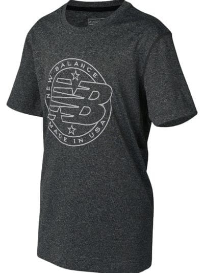 Fitness Mania - New Balance 63379 Boy's Boys Heathered Graphic Tee - ABT63379BKH