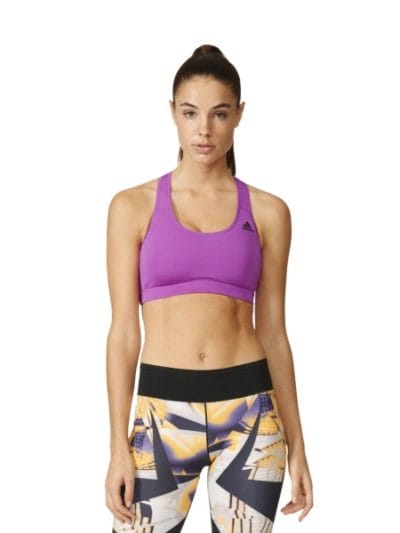Fitness Mania - Adidas 3 Stripes Racer Back Womens Sports Bra - Shock Purple