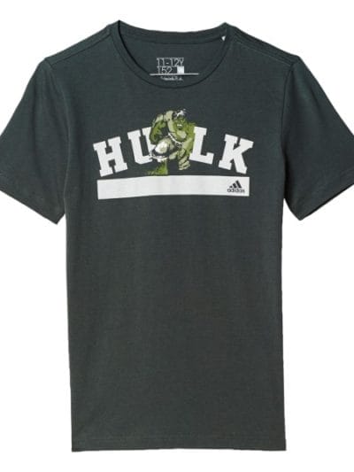 Fitness Mania - Adidas Marvel Hulk Boys T-Shirt - Utility Ivy