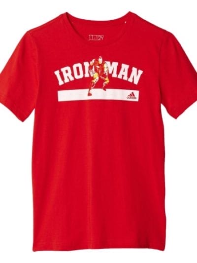 Fitness Mania - Adidas Marvel Ironman Boys T-Shirt - Scarlet