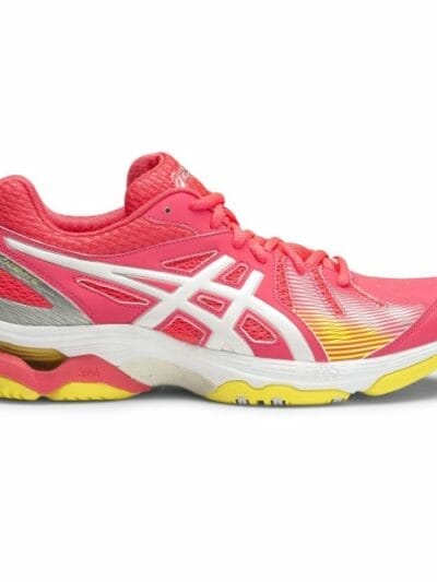 Fitness Mania - Asics Gel Academy 6 - Womens Netball Shoes - Diva Pink/White/Flash Yellow